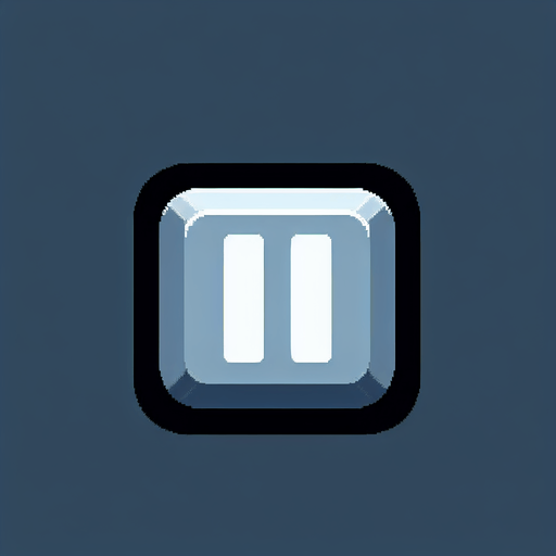 pause button.
Single Game Texture. In-Game asset. 2d. Blank background. High contrast. No shadows.