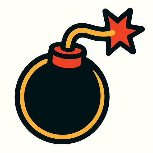 bomba.
In-Game asset.  2d.  High contrast.  No shadows