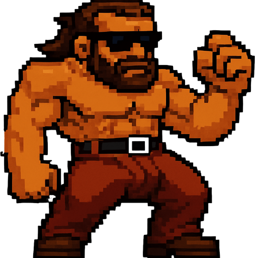 The silhouette of the very big gun that the man hides in his pants creates a big bump towards to ground with the tension of the pants