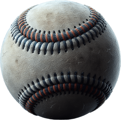 a baseball.
Single Game Texture.  In-Game asset.  2d.  Blank background.  High contrast.  No shadows