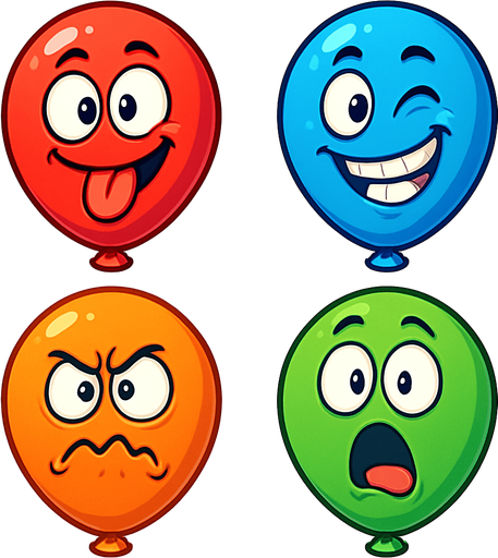 Make funny faces on Balloon and make it more colorful in different colors.
In-Game asset.  2d.  No shadows