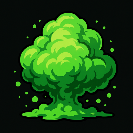 Zehir bulutu.
In-Game asset.  2d.  High contrast.  No shadows