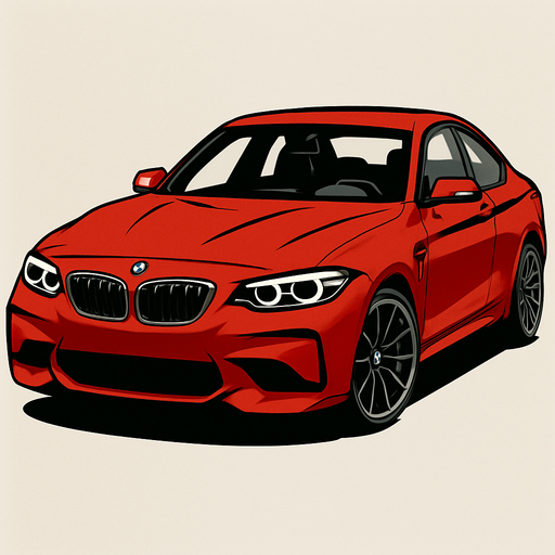 A realistic 
bmw car.
In-Game asset.  2d.  High contrast.  No shadows