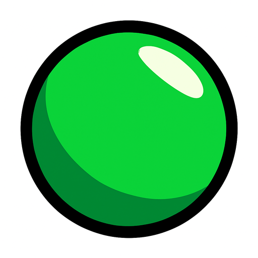 greenBall.
In-Game asset.  2d.  High contrast.  No shadows