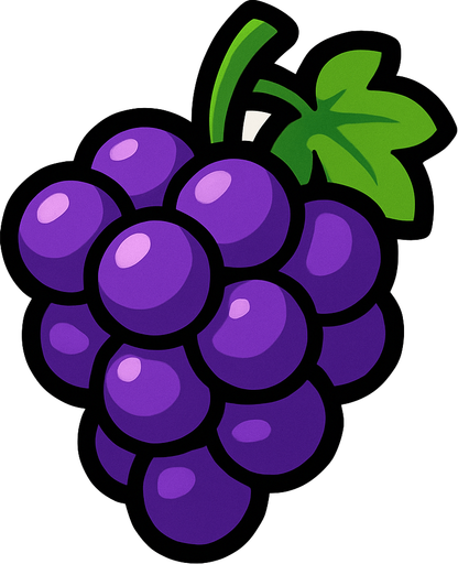 grape.
In-Game asset.  2d.  High contrast.  No shadows