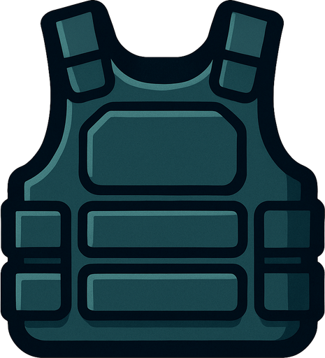 bulletproof armor.
In-Game asset.  2d.  High contrast.  No shadows