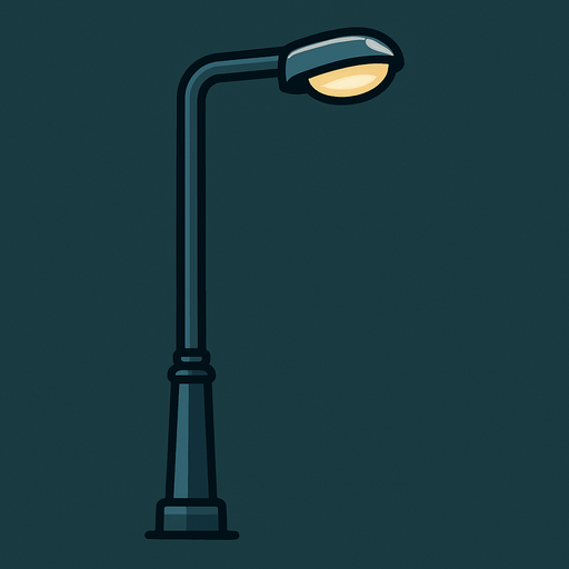 Modern sokak lambasi.
In-Game asset.  2d.  High contrast.  No shadows