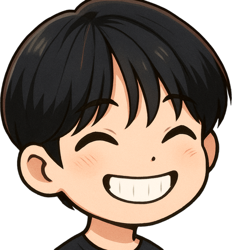 Make him in cartoon chibi style, retains key facial features like his heartfelt smile and expressive eyes that curve when he smiles