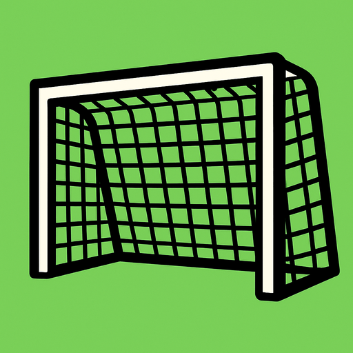 football goal.
In-Game asset.  2d.  High contrast.  No shadows