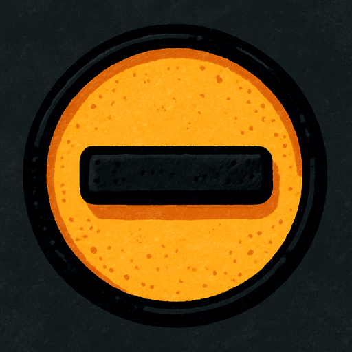 matematikteki eksi sembolü.
In-Game asset.  2d.  High contrast
