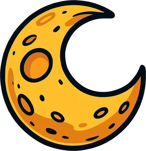 Moon.
In-Game asset.  2d.  High contrast.  No shadows