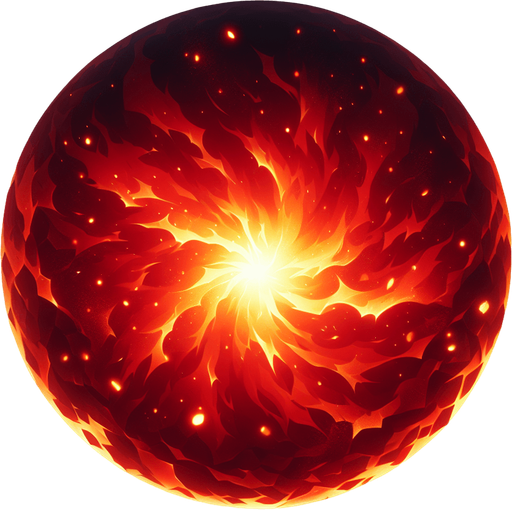 fire ball.
Single Game Texture. In-Game asset. 2d. Blank background. High contrast. No shadows.