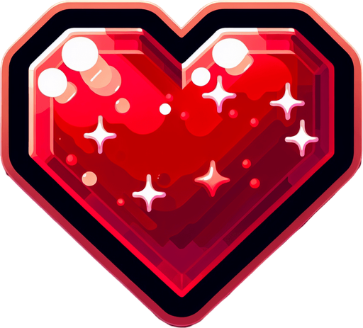 düz kırmızı kalp.
Single Game Texture.  In-Game asset.  2d.  Blank background.  High contrast.  No shadows