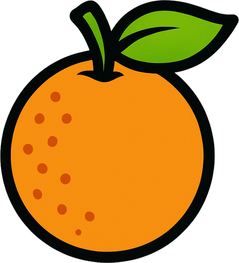 Orange.
In-Game asset.  2d.  High contrast.  No shadows