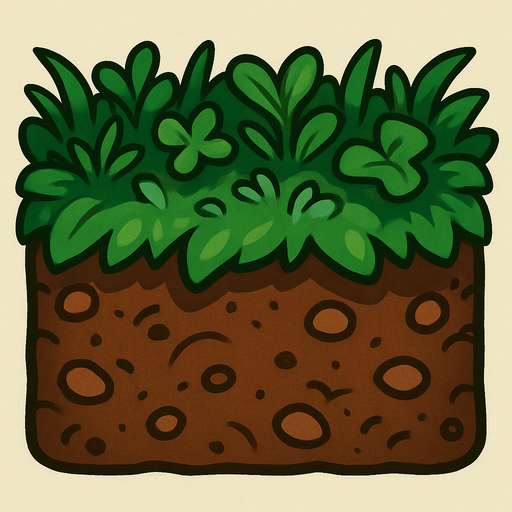 orman toprağı olsun zemin.
In-Game asset.  2d.  High contrast.  No shadows