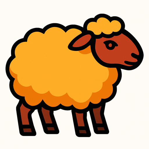 Koyun.
In-Game asset.  2d.  High contrast.  No shadows