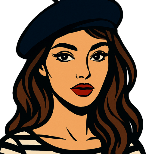 Sexy beautiful French Woman face
In-Game asset.  2d.  High contrast.  No shadows