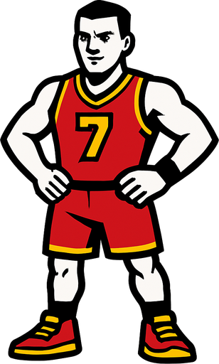 Basketbol oyuncusu yap ama elinde top olmasın.
In-Game asset.  2d.  High contrast.  No shadows