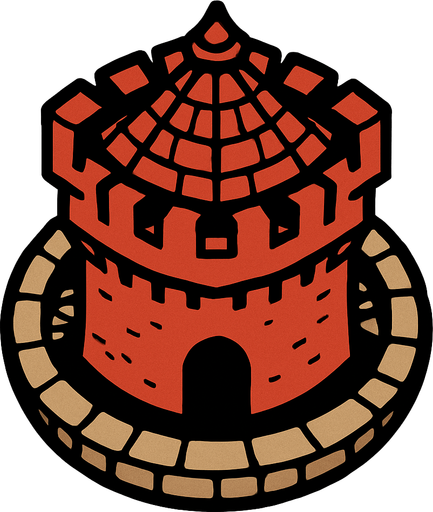 tower look on top.
In-Game asset.  2d.  High contrast.  No shadows