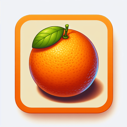 Orange.
In-Game asset.  2d.  Blank background.  No shadows
