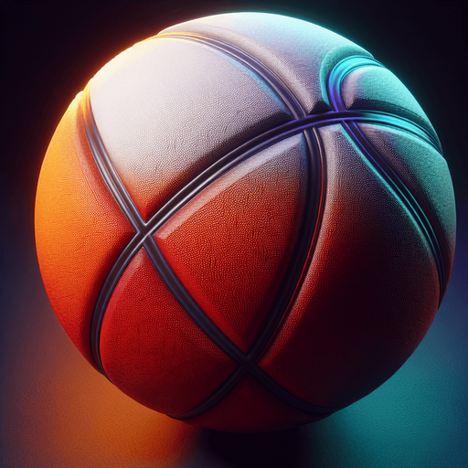 Basketball.
Single Game Texture. In-Game asset. 3D. Full background. High contrast. 
Yes shadows.