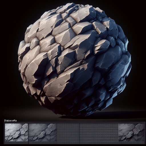 rock.
Single Game Texture. In-Game asset. 2d. Blank background. High contrast. No shadows.