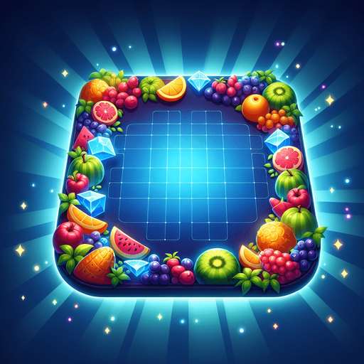 friut ninja game backround with dark blue viggnett at corners and sky blue in the middle glowing board.
Single Game Texture.  In-Game asset.  2d.  Blank background.  High contrast.  No shadows