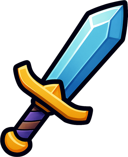 Sword.
In-Game asset.  2d.  High contrast.  No shadows