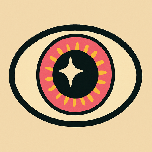 Labubu eye.
In-Game asset.  2d.  High contrast.  No shadows oval