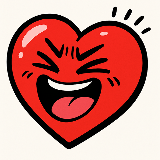 Make it a funny red hearth image. Anime style.
In-Game asset.  2d.  High contrast.  No shadows