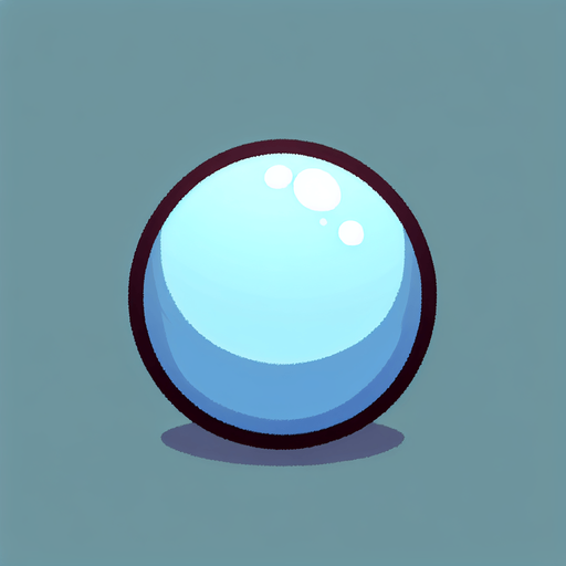 cartoon light blue circle.
Single Game Texture. In-Game asset. 2d. Blank background. High contrast. No shadows.