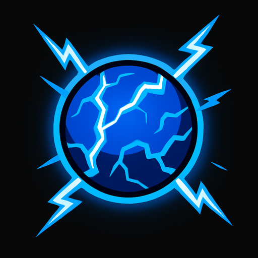 Electro ball.
In-Game asset.  2d.  High contrast.  No shadows