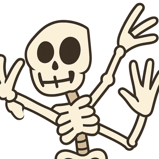 Skeleton player model. No background. Transparent background. Blank background. No shadows. 2d. In-Game asset. flat