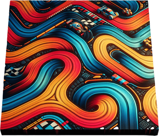 CAR TRACK.
Single Game Texture. In-Game asset. 2d. Blank background. High contrast. No shadows.
