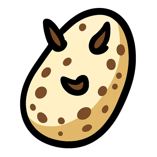 Potato seed.
In-Game asset.  2d.  High contrast.  No shadows