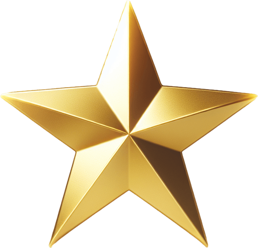étoile dorée toute simple comme dans les commentaires d'un site web