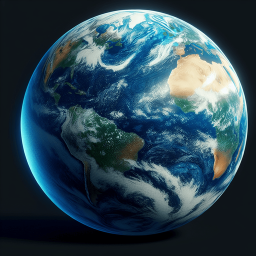 planet earth.
Single Game Texture.  In-Game asset.  2d.  Blank background.  High contrast.  No shadows