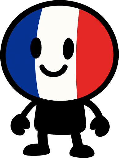 france flag ball head.
In-Game asset.  2d.  High contrast.  No shadows