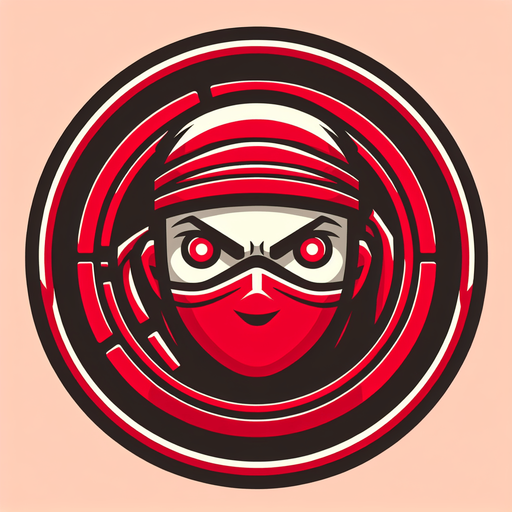 2d coin. Ninja face in the coin. red coin. 2 circles inside it.
Single Game Texture. In-Game asset. 2d. Blank background. High contrast. No shadows.