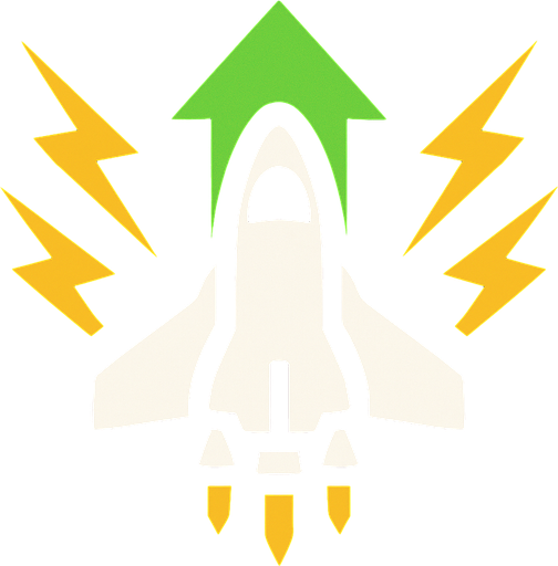 A power-up logo for spaceships.
In-Game asset.  2d.  High contrast.  No shadows