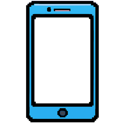 pixel phone frame.
In-Game asset.  2d.  High contrast.  No shadows