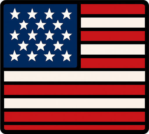 usa flag.
In-Game asset.  2d.  High contrast.  No shadows