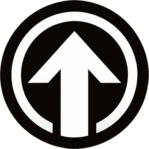 white up arrow.