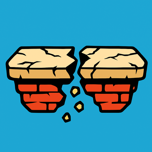 Platform break..
In-Game asset.  2d.  High contrast.  No shadows