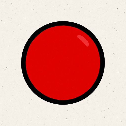 red ball.
In-Game asset.  2d.  High contrast.  No shadows