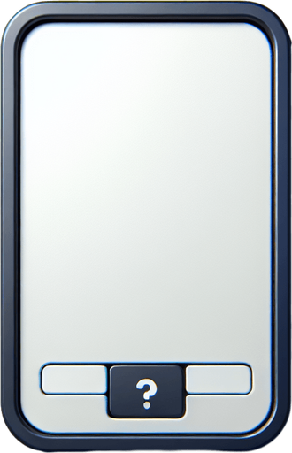 Design a minimalist rectangular UI panel for a quiz game..
Single Game Texture. In-Game asset. 2d. Blank background. High contrast. No shadows.
