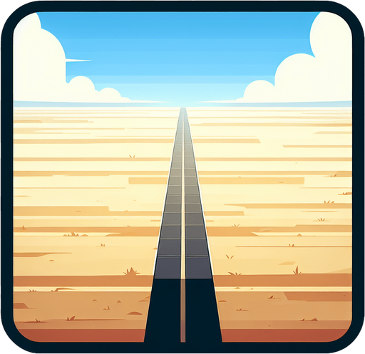 a big plain show from the top with a line right at the center of the plain to the top from the botom Single Game Texture. In-Game asset. 2d. Blank background. High contrast. No shadows.