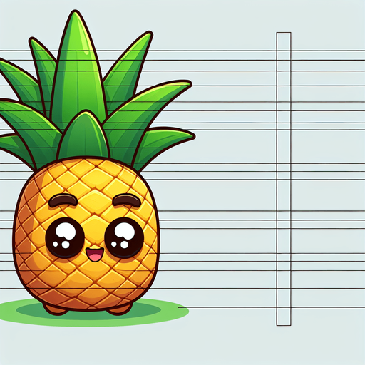 pineapple with eye and mouth animation..
Single Game Texture.  In-Game asset.  2d.  Blank background.  High contrast.  No shadows