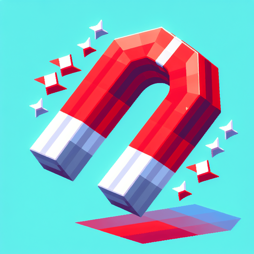 simple red and white magnet.
video game style