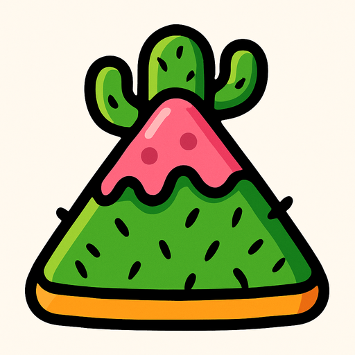 tatlı üçgen engeller kaktüs gibi.
In-Game asset.  2d.  High contrast.  No shadows